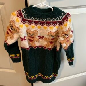 Cozy Knit Sweater with Bear Design